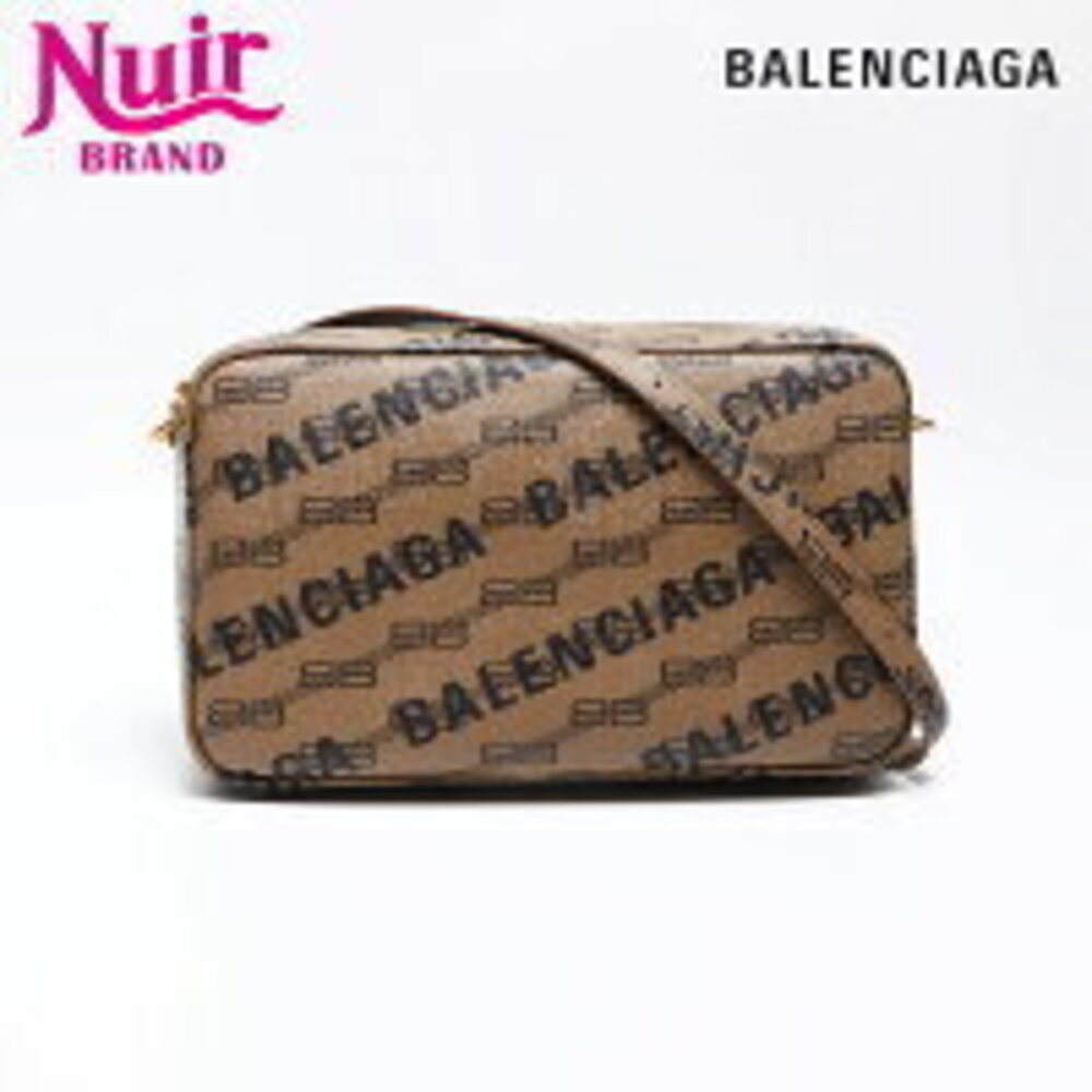 Balenciaga Camera Bag Leather Monogram Shoulder Brown